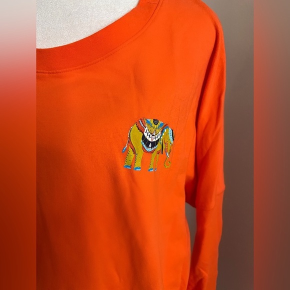 NWT Crown & Ivy Gateway to Bali Orange Elephant Oversized Tunic – XL - Picture 3 of 4